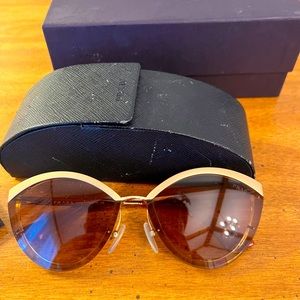 Prada gold sunglasses